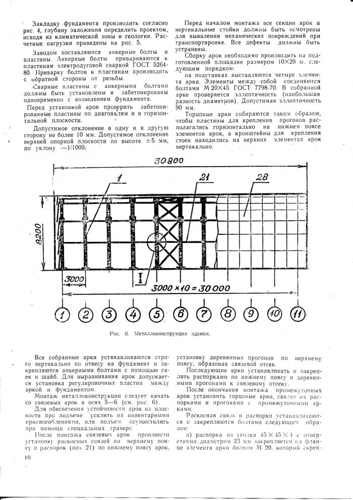 План описания ангары